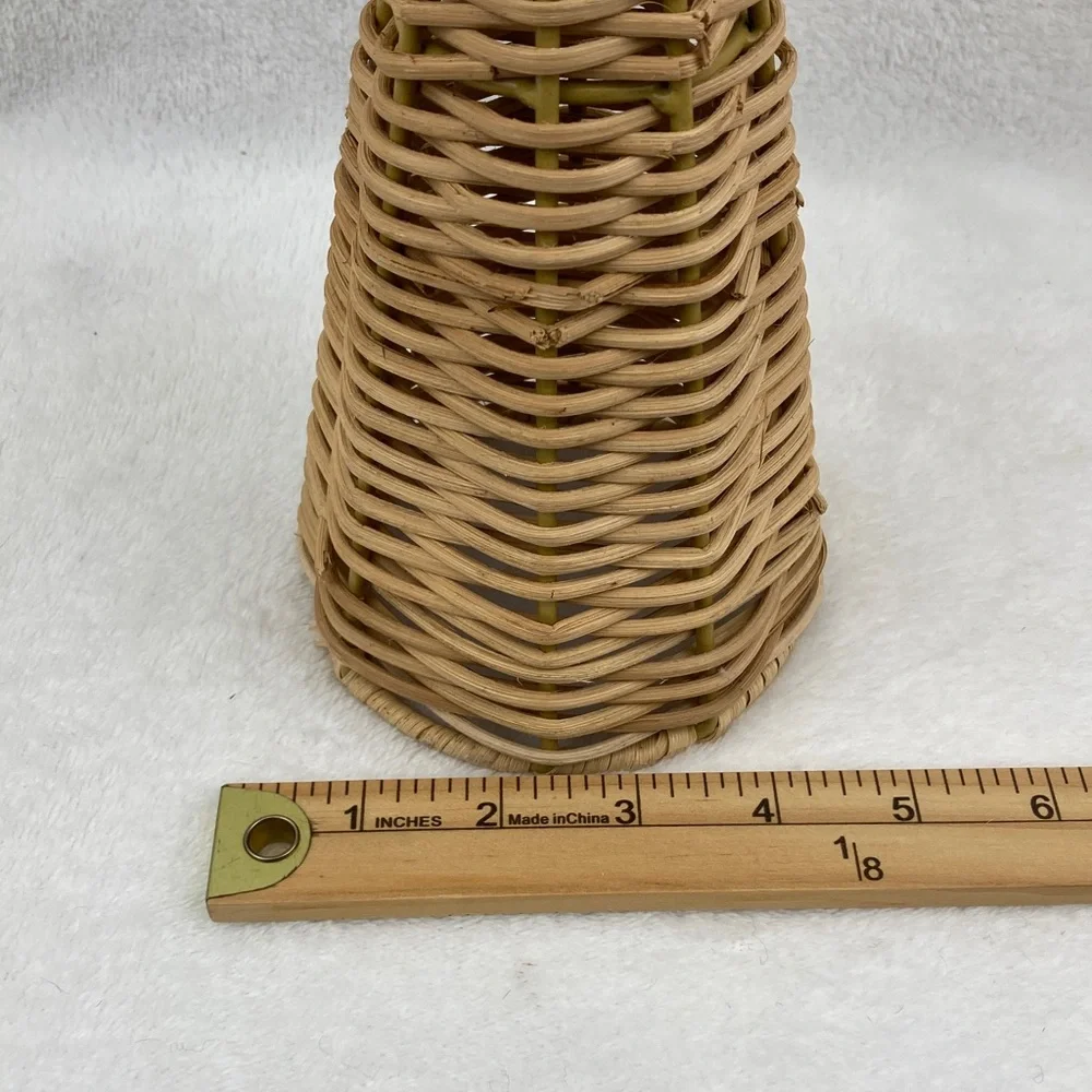 Woven Rattan Mushroom Decor 13.5”
